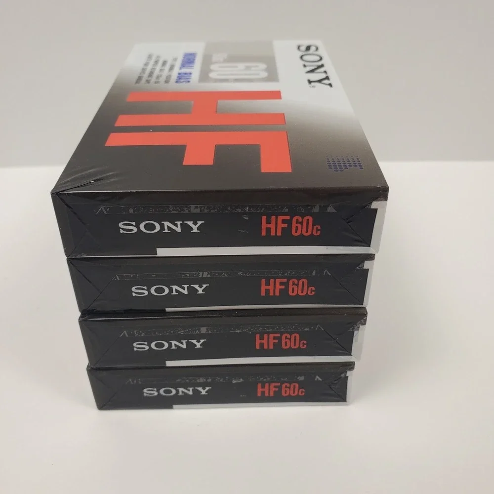 Sony HF60 Type I Normal Bias 90m Blank Cassette‎ Lot Pack Of 4 Tapes New Sealed